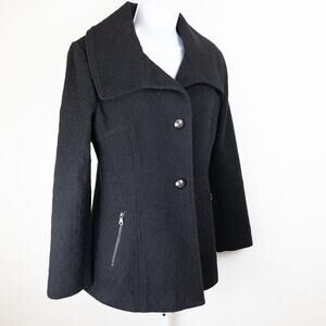 JESSICA Simpson Black Fitted Coat, Medium